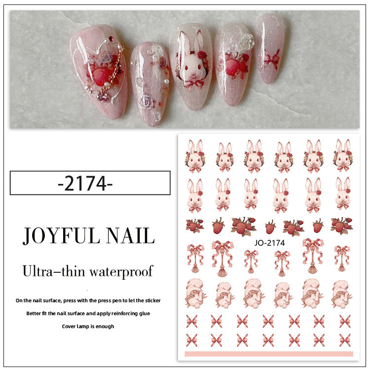 Wholesale Resin Rabbit National Style Ink Painting Nail Decals
